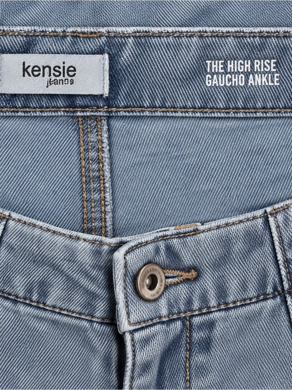 Kensie High Rise Gaucho Ankle Jeans Size 4/27 Cropped Wide Leg - Picture 5 of 11